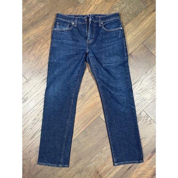 LEVI’S Taper 502 Stretch Jeans Mens Waist Sz 30 Dark Wash EUC - Picture 1 of 6